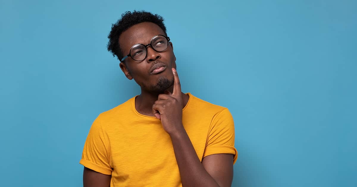 Man thinking about testing his website