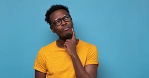 Man thinking about testing his website