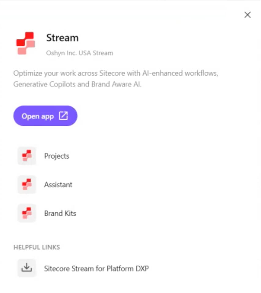 Oshyn Stream dashboard
