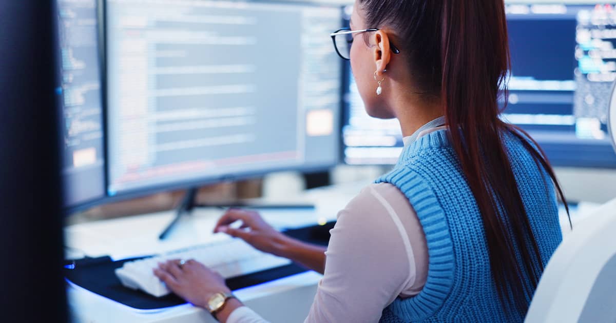 QA engineer testing a website