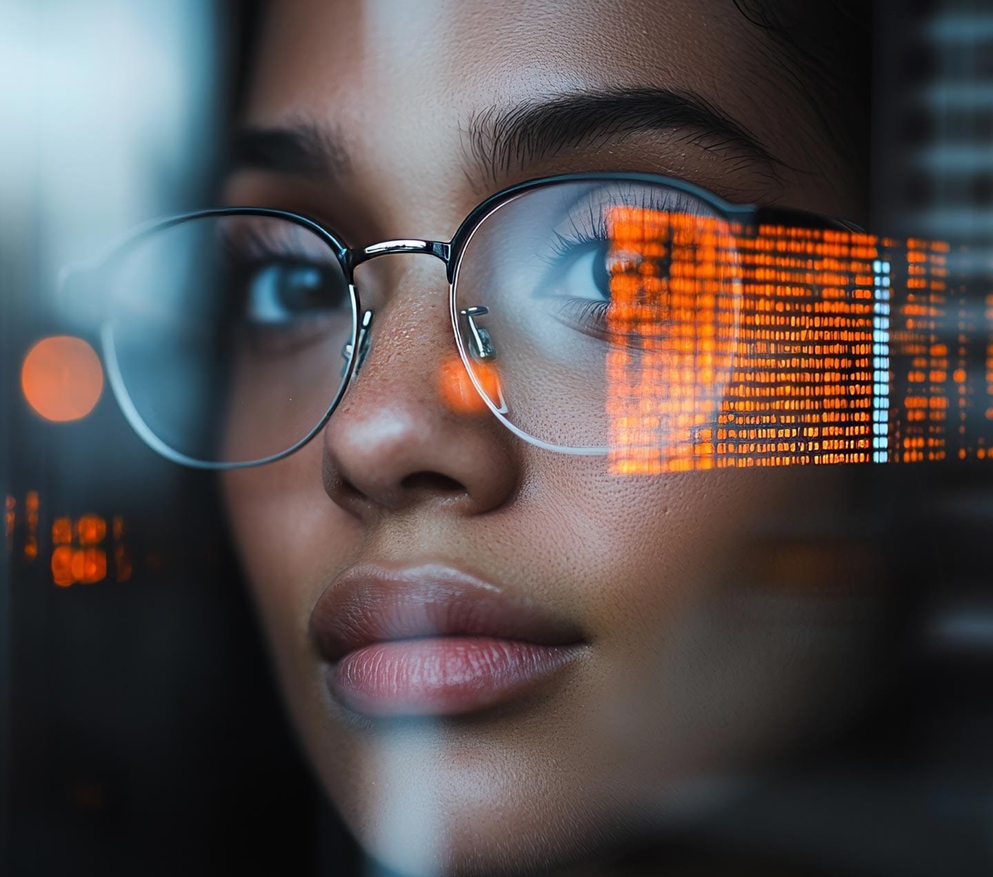 Woman using a modern DXP