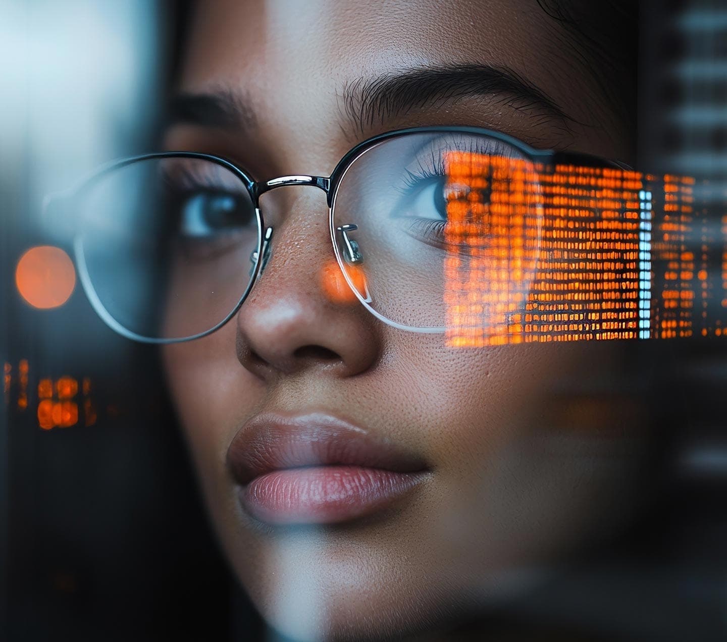 Woman using a modern DXP