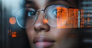 Woman using a modern DXP