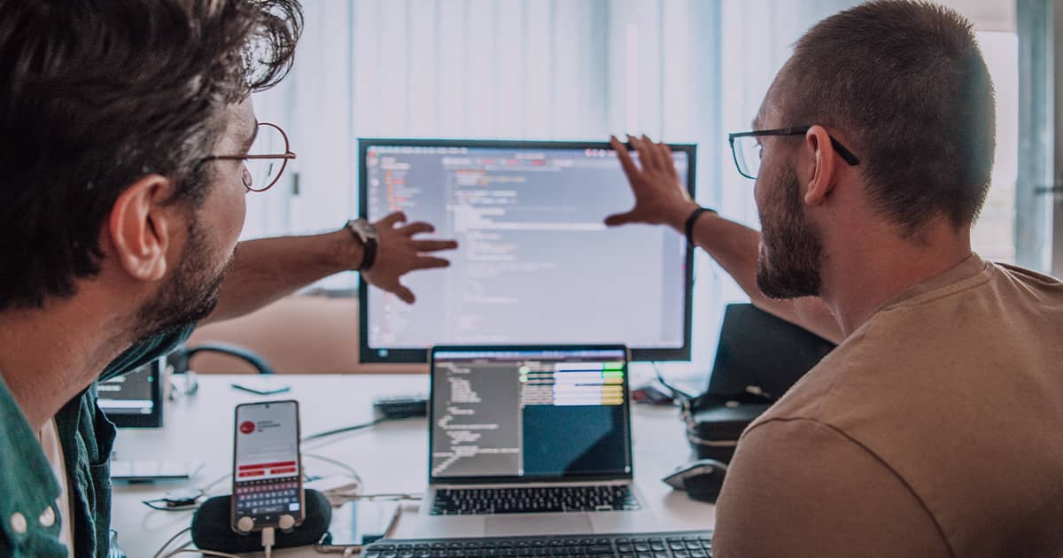 Programmers collaborating