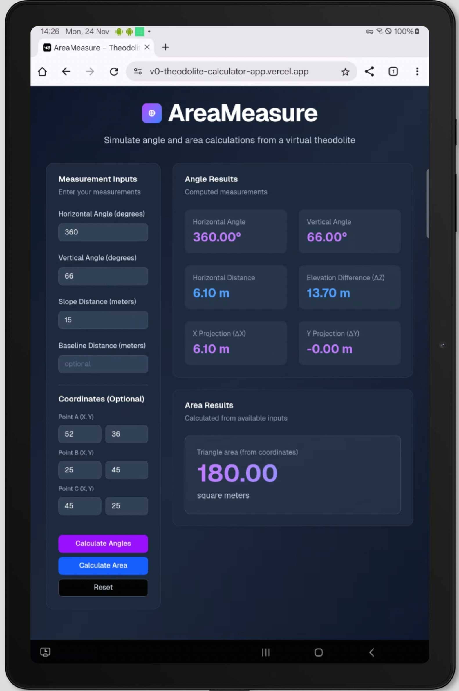 Online web application