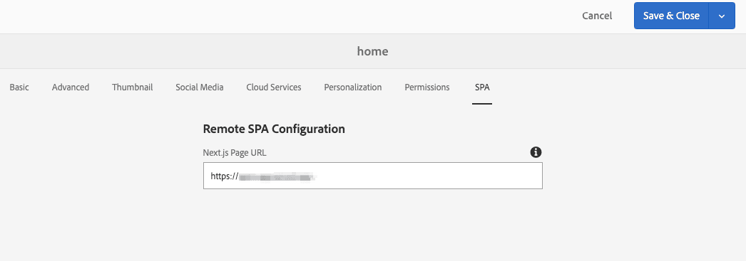 Remote SPA Configuration