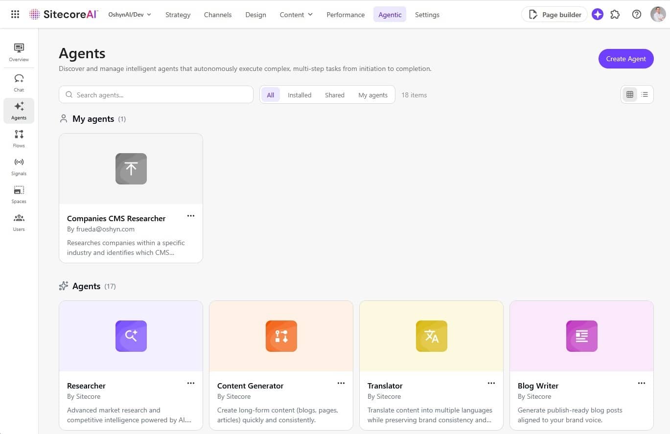SitecoreAI Agents