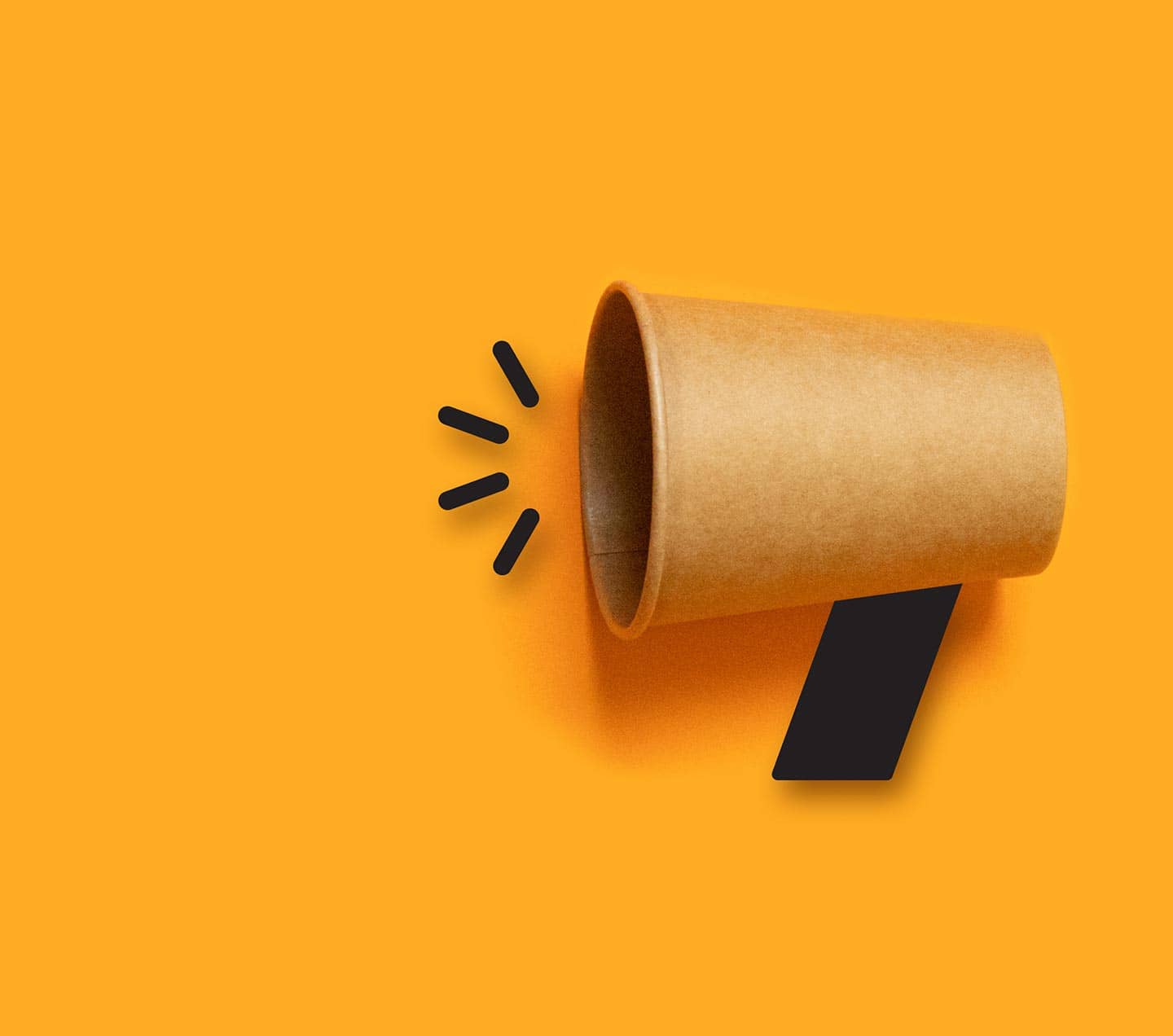 Paper cup megaphone