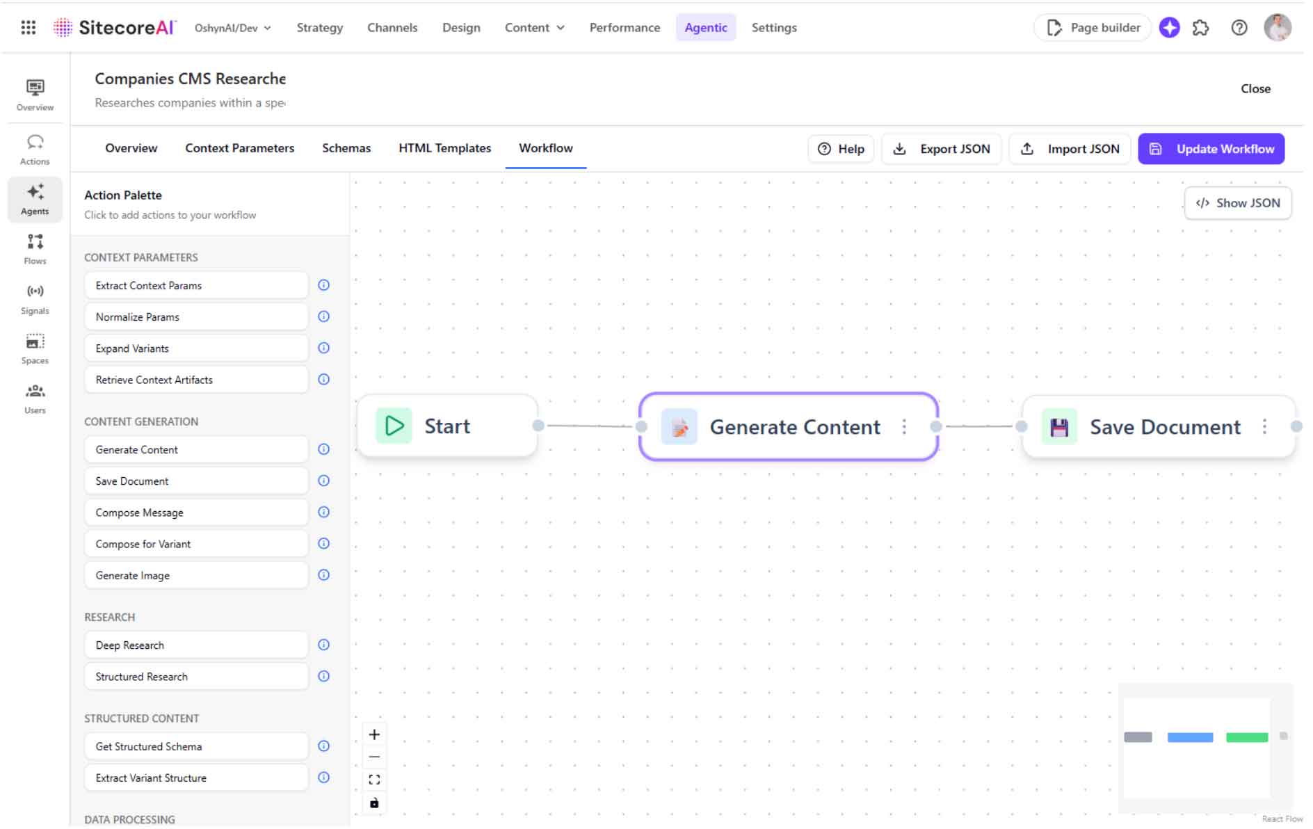 Generate Content action