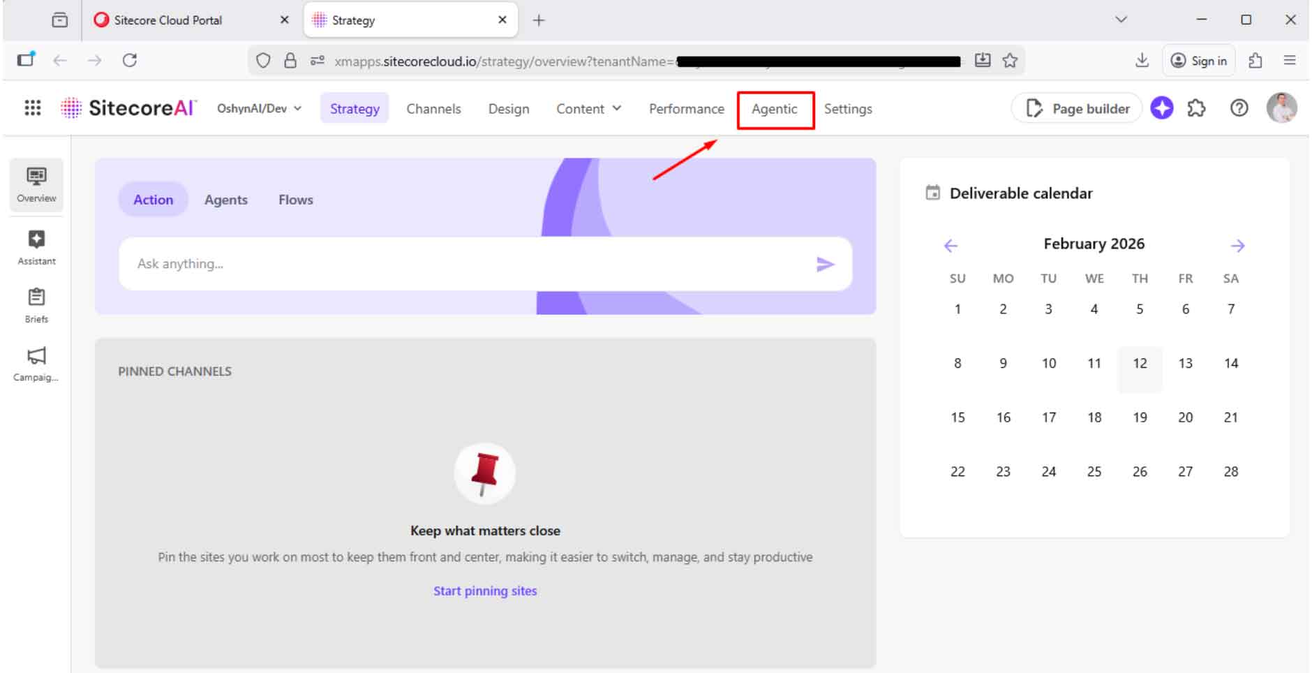 SitecoreAI app screen