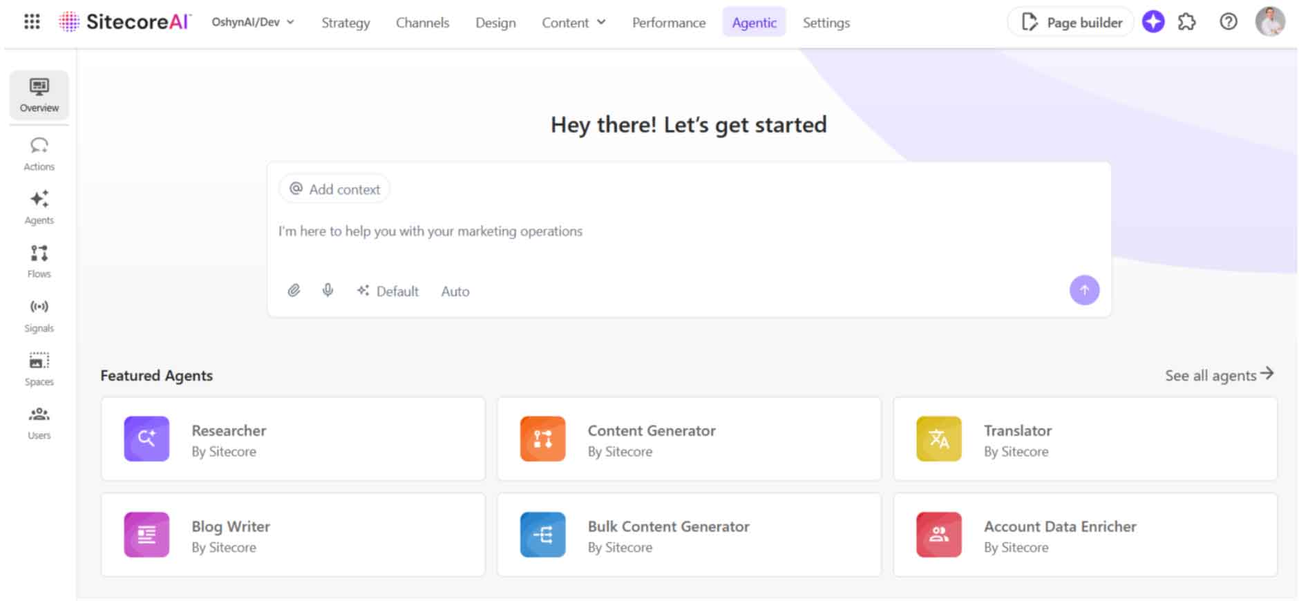 Agentic Studio overview