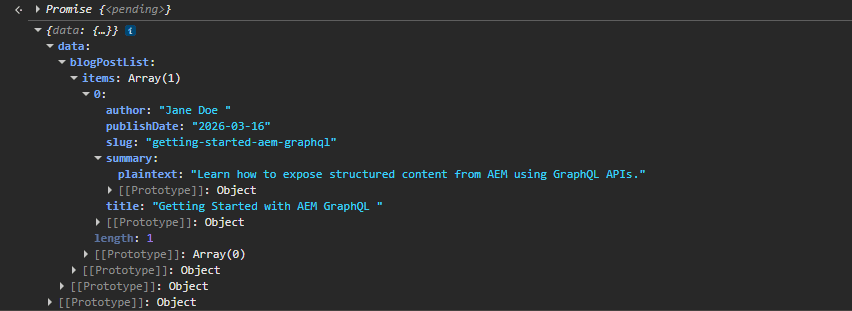 JavaScript response