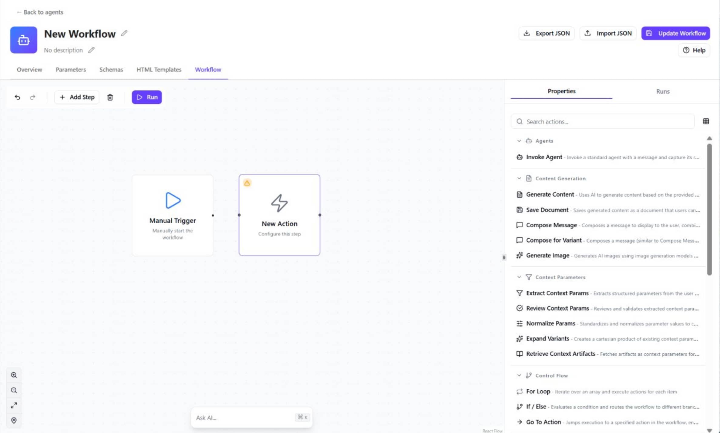 New workflow screen in SitecoreAI