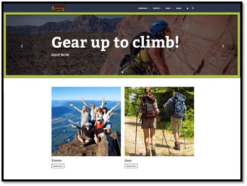 website personalization example