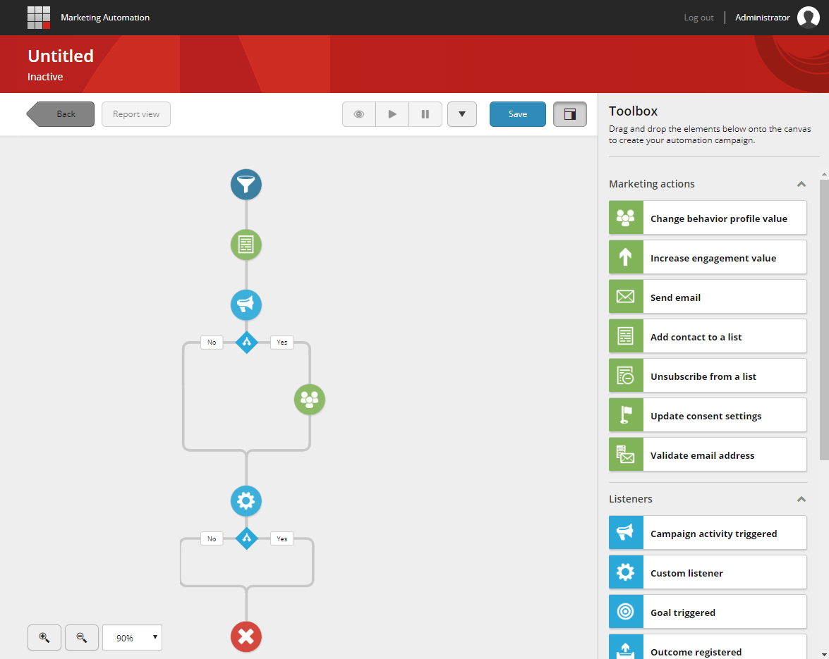 Sitecore Marketing Automation campaign UI