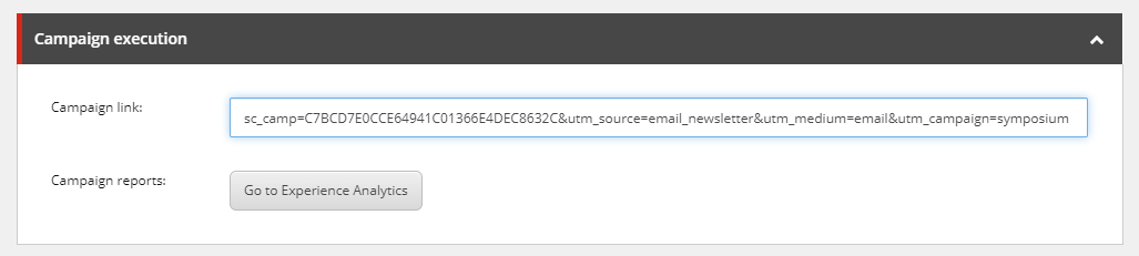 Sitecore campaign link