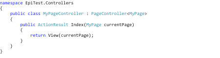Return clause code snippet