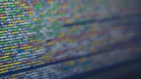 Code on screen