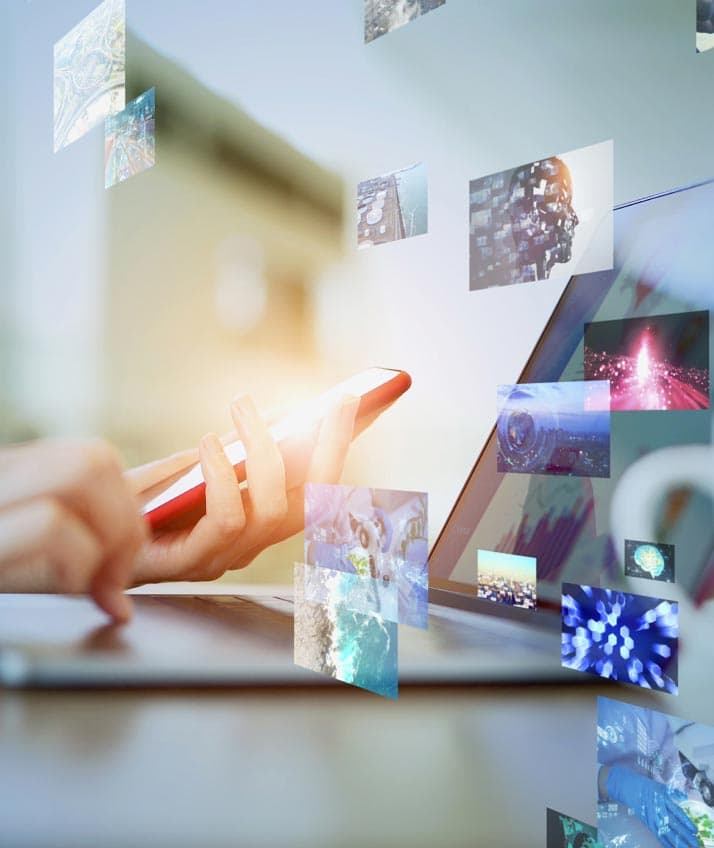 Person easily managing all of their content