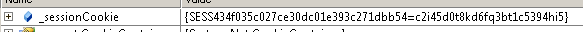 Session cookie for authenticated user